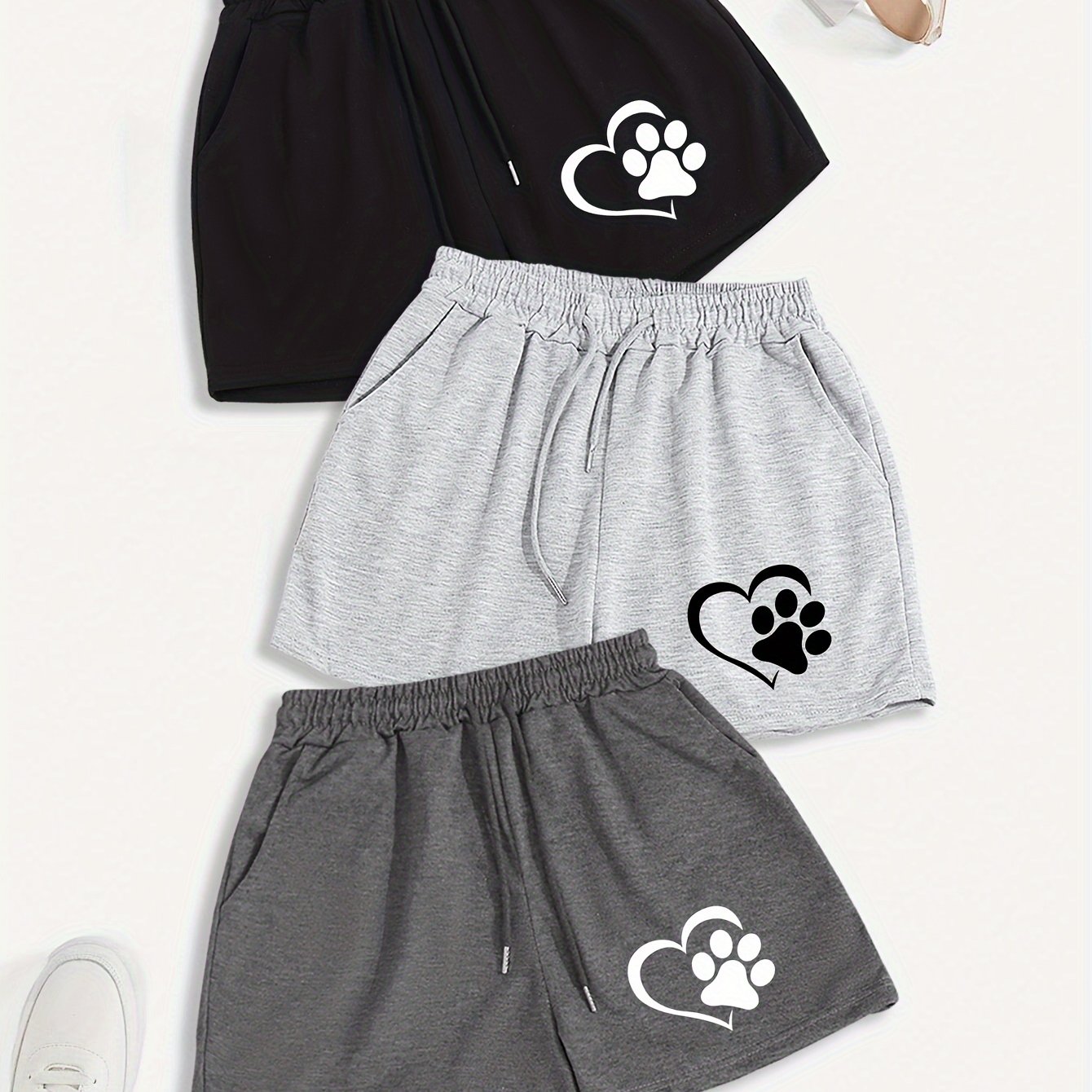 TEMU 3pcs Drawstring Shorts, Casual Shorts, Women's Clothing