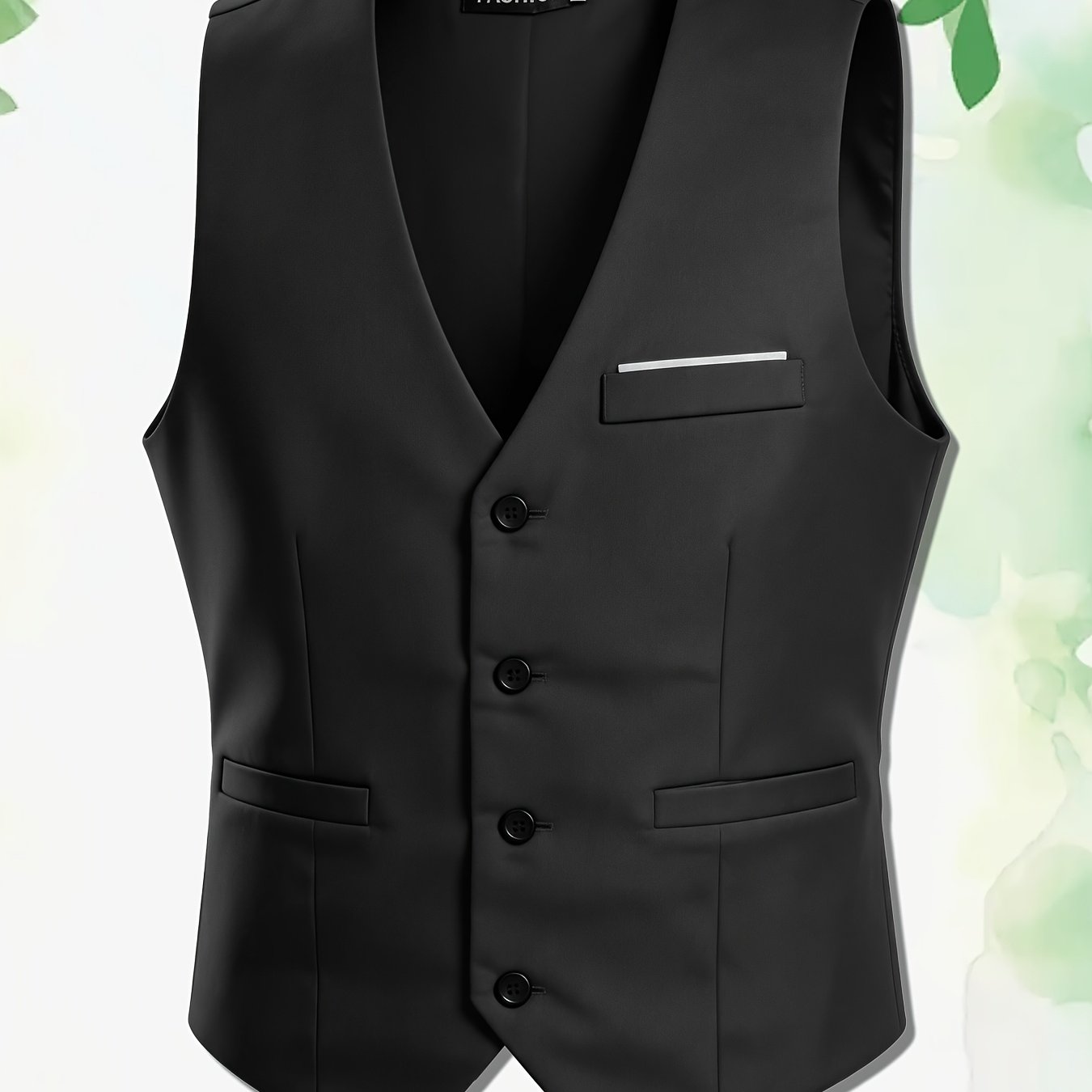 TEMU A Single Casual Men's Vest, Lightweight, Breathable, Slim And Stylish, With Single Breasted Design Simple And Durable, To Handle In All .