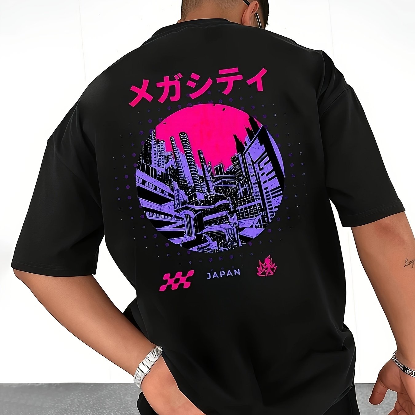 TEMU Men's Round Neck Letter Print Short Sleeve T-shirt, Suitable For Summer Casual Sports