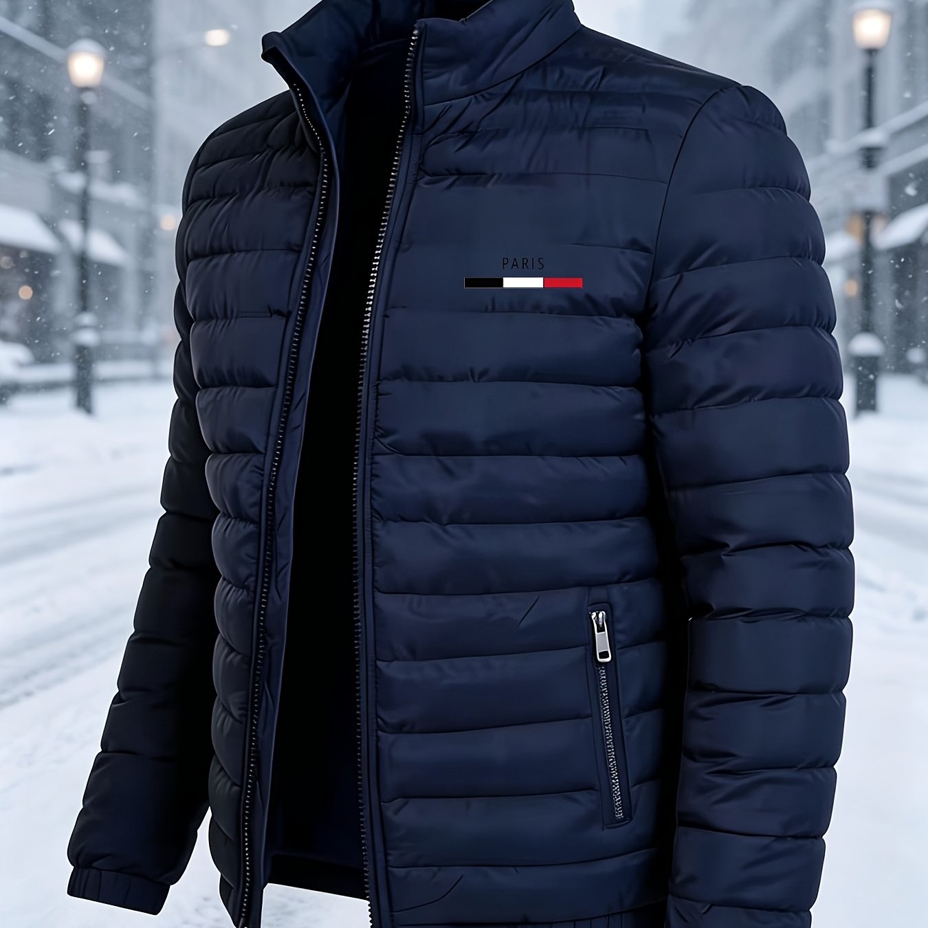 TEMU Giacca da /inverno casual e versatile con alla coreana, capospalla ispessito isolato con tasche, adatta per sci, pesca e uso come capo singolo,