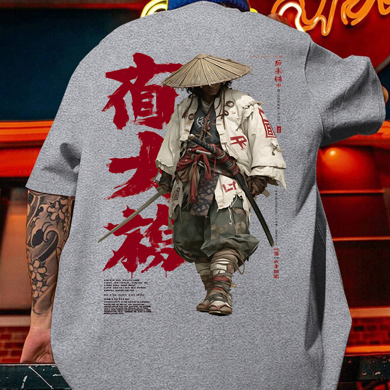 TEMU Vintage Print Men's Short-sleeve T-shirt, Polyester Loose Regular Fit Sizes S-2xl, Style With Unique Back Graphic, Versatile Daily Casual Crew