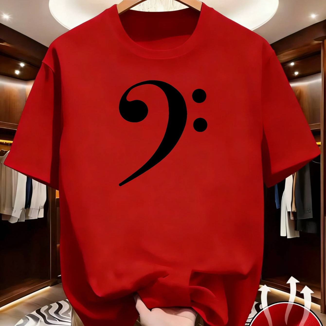 TEMU American Streetwear Clef T-shirt For Men, Summer Thin Quick-dry Breathable Short Sleeve, Loose Drop Shoulder Top