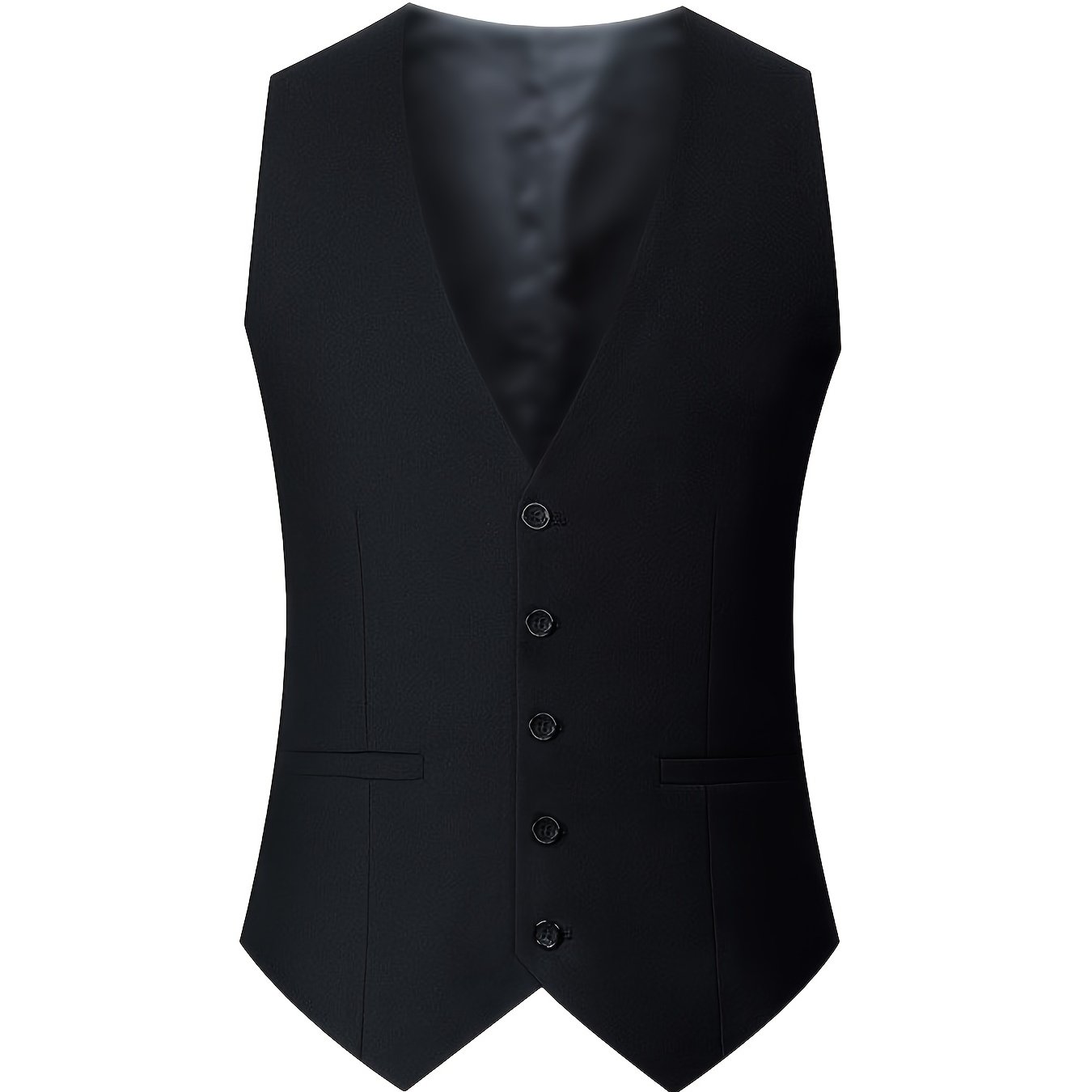 TEMU Gilet de costume manches ajustable à boucle pour homme, couleur unie