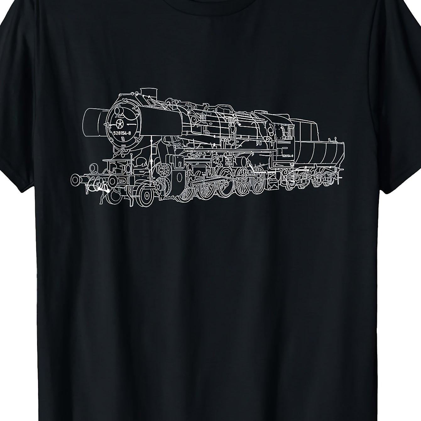 Image of Steam Vintage Br 52 T-shirt | Casual Crew Neck, Stretch Fabric, Regular Fit, Geometric-pattern, Perfect For Men