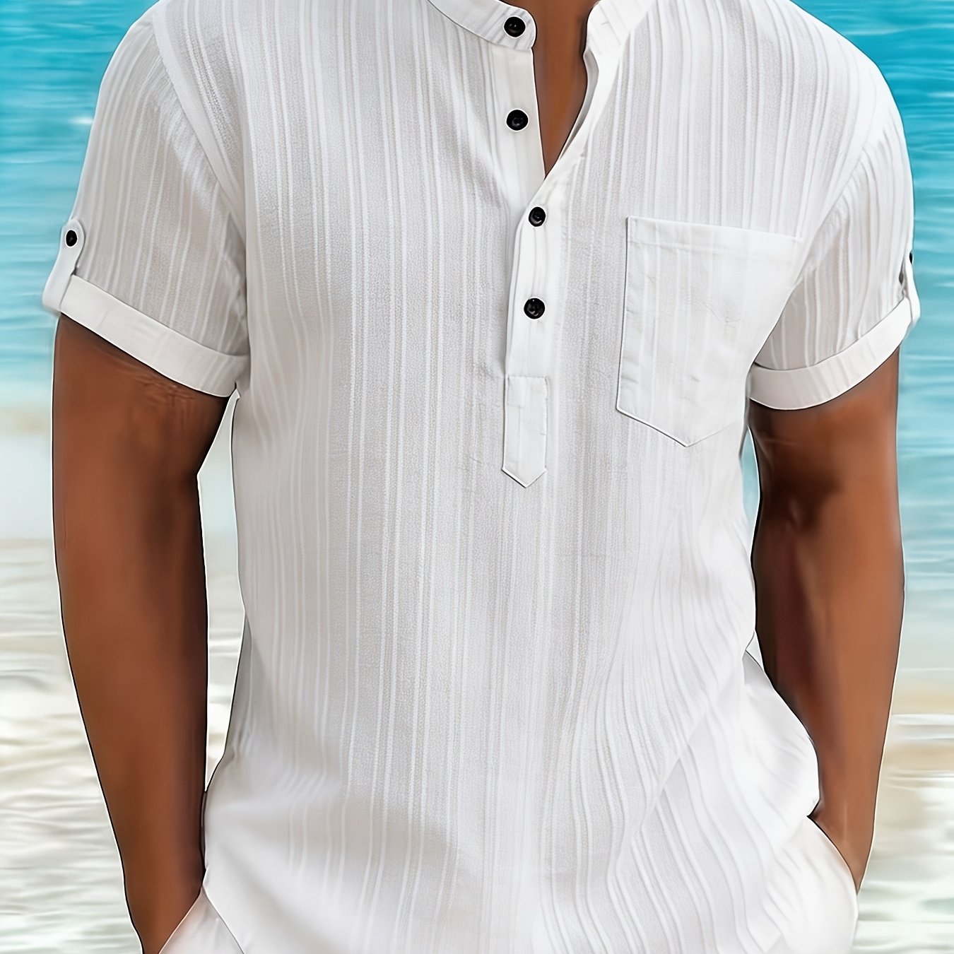TEMU Men's Casual Short Sleeve Shirt