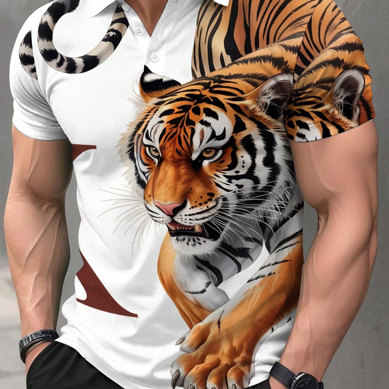 TEMU 's Short Sleeve Shirt With Print Design, , Breathable Fabric, Suitable For Casual Occasions At Home, Office, Or Restaurants, Machine Washable,