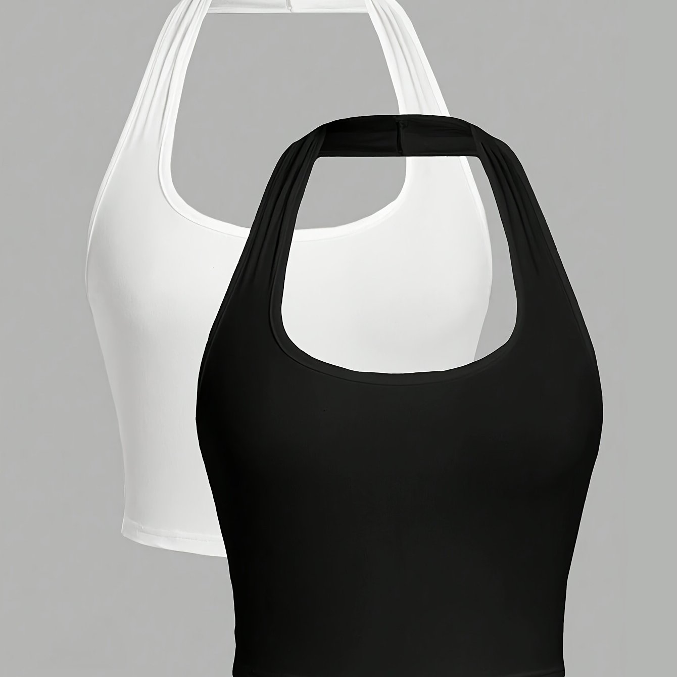 TEMU 2pcs Women's Casual Clothing | Sexy Tank Top | Summer Vest | Summer Top | Sleeveless - Backless - Halter | Y2k | Cute Top | Hanging Neck Top |