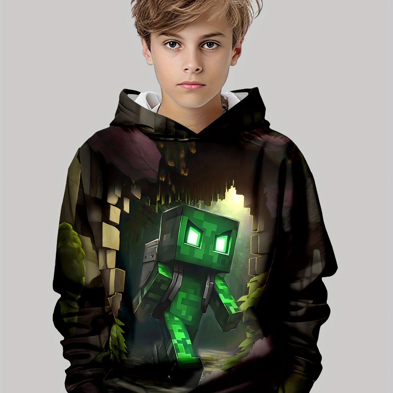 Boys' 3d Printed Casual Pullover Sweatshirts, Boys' Outdoor Casual Hoodies And Hooded Sweaters