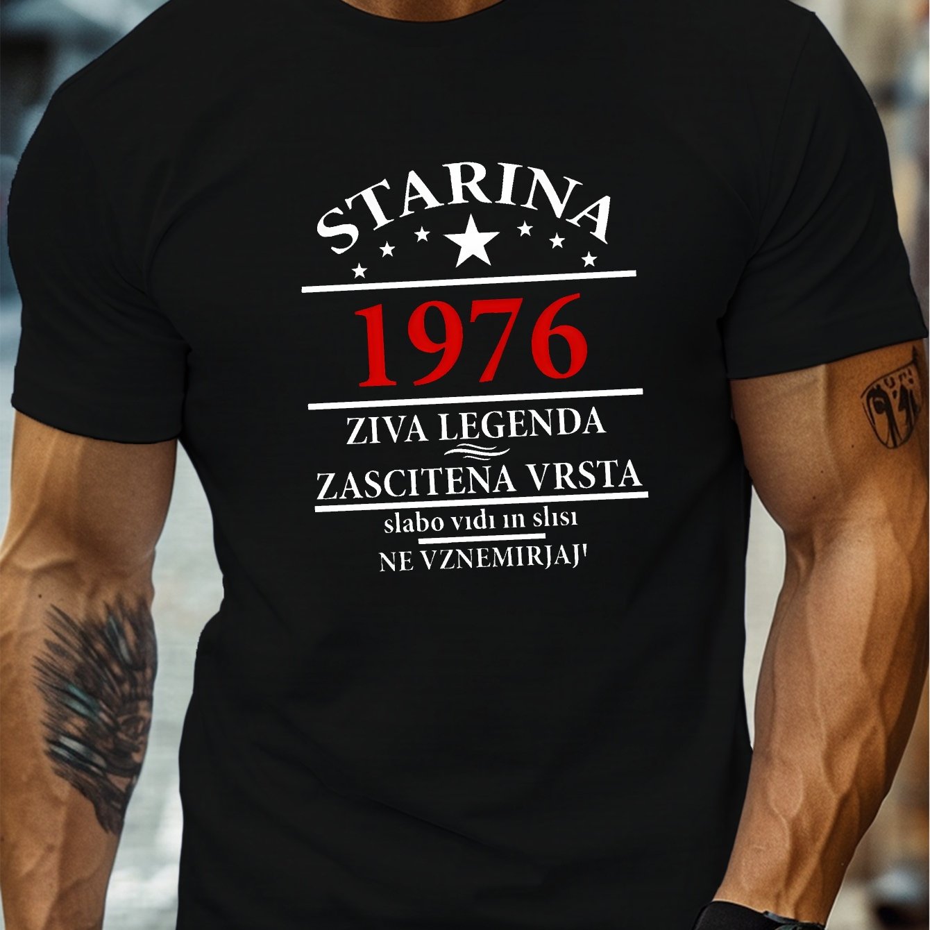 Humoristična Zanimiva Slovenska Potiskana Majica, Moški Okrogel Vrat Rokavi, Priložnostna Majica, Udobna Lahka Majica za Poletje