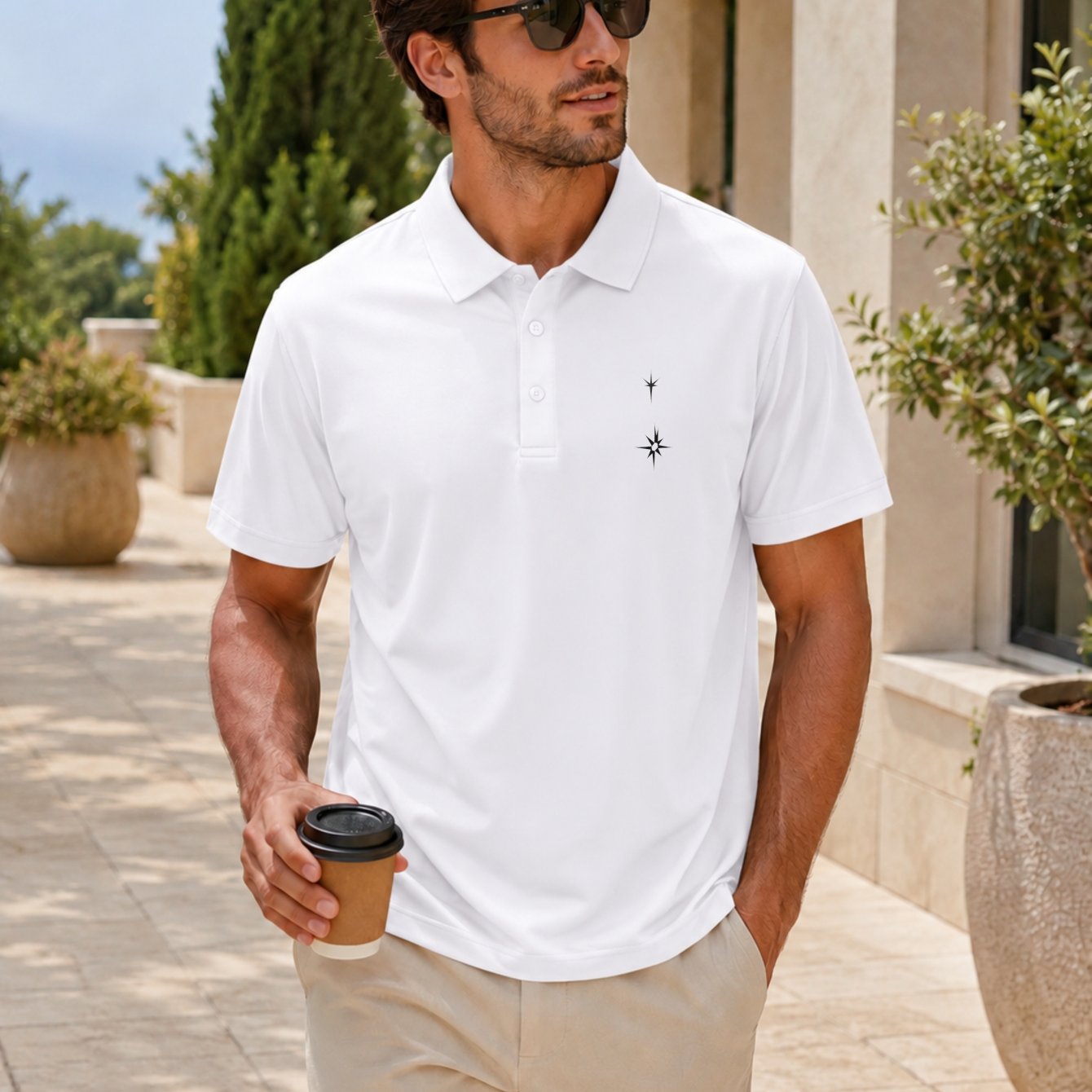 's High Quality Designed With Star Pattern Theme Blend Shirt Summer Outdoor Gift For