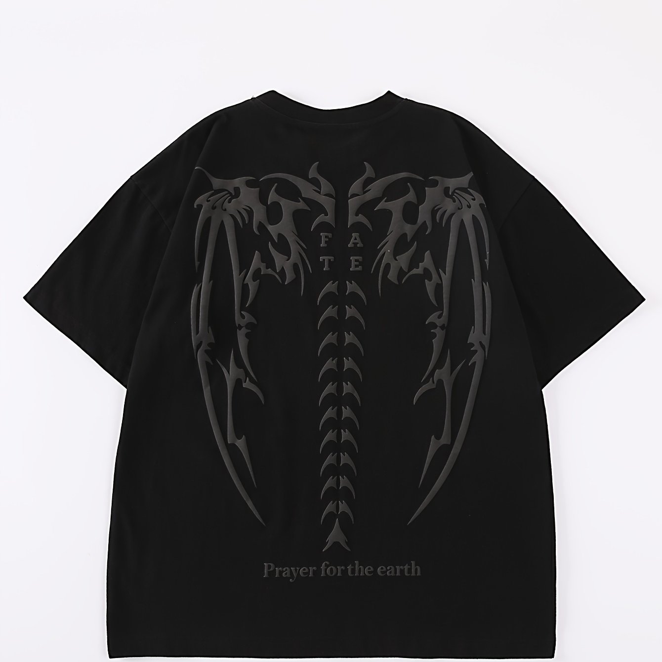 Men's Short Sleeve T-shirt Summer Casual Trendy Printed Heavyweight Cotton Crew Neck Tee