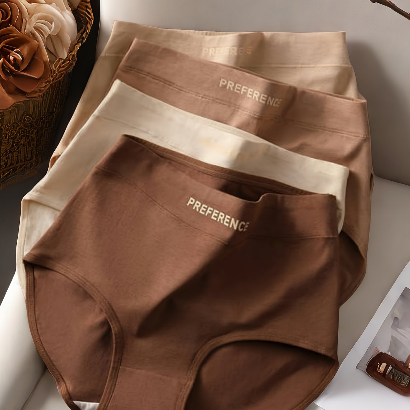 4-pack, Women's Panties, Double-layer Breathable, ' Triangle Briefs