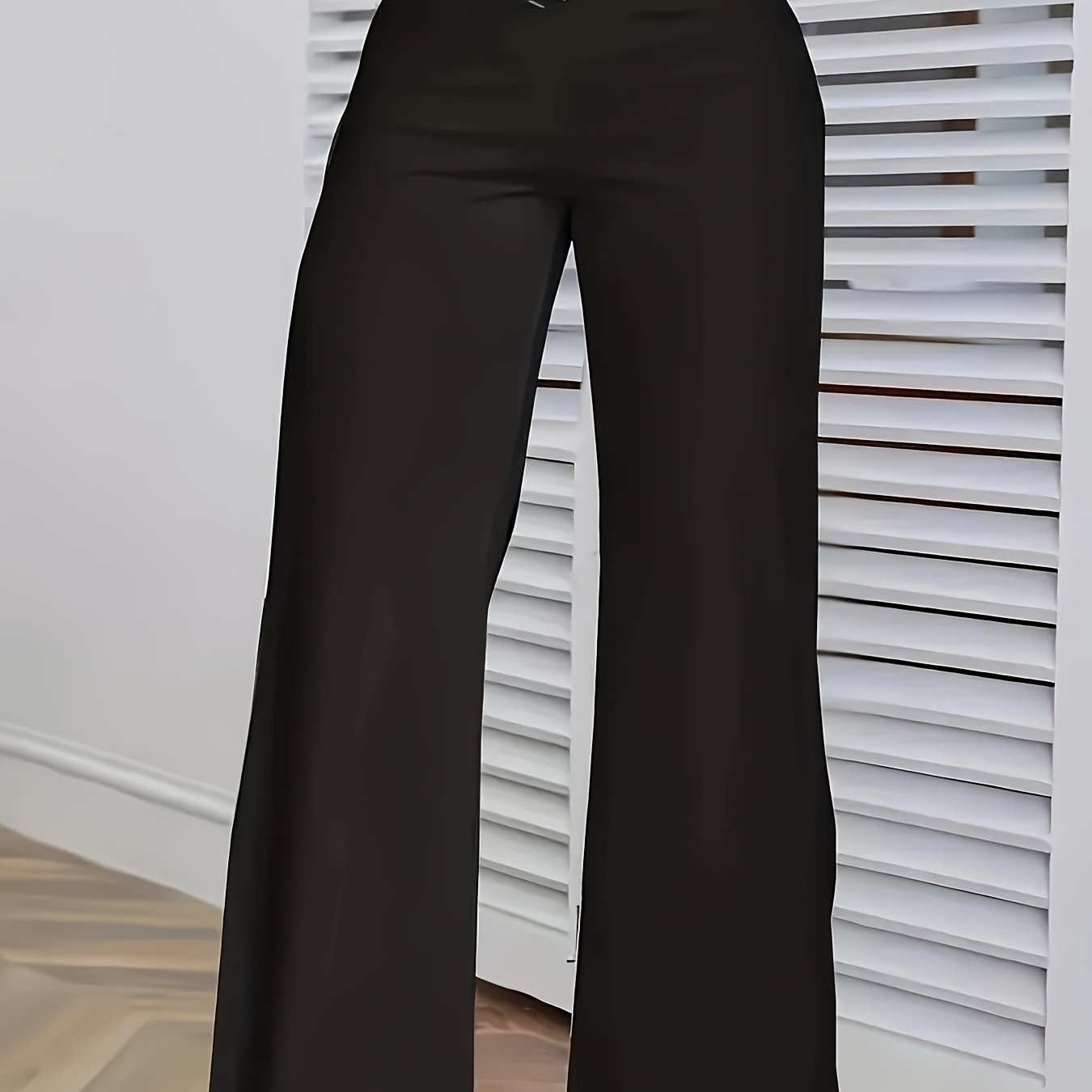 TEMU Women's Elegant Loose Wide-leg Pants With Cross Waist