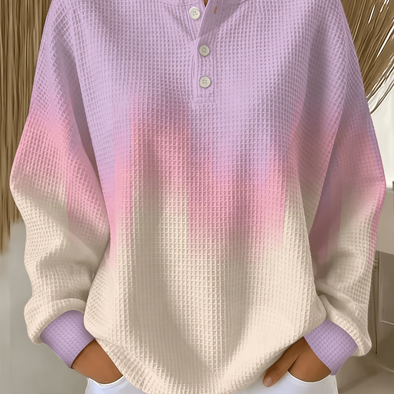 TEMU Plus Size - Women's Plus Size Sweatshirt, Gradient