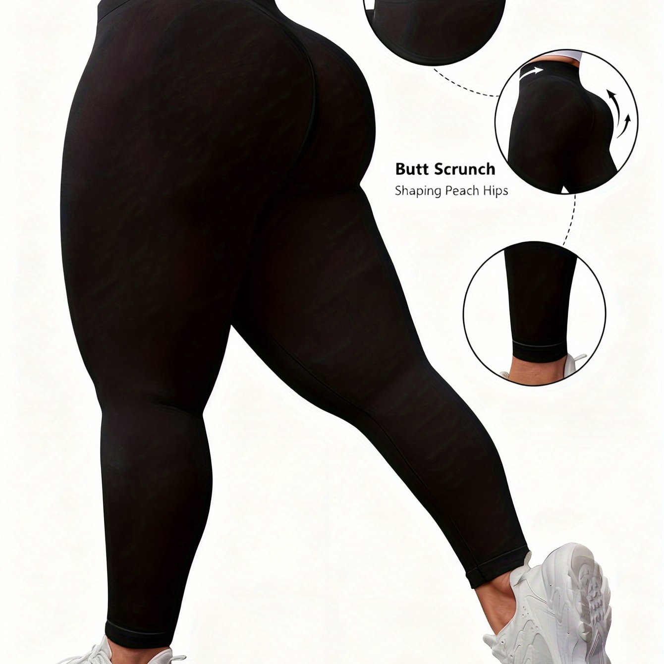 E-shop Yogahose in Übergröße, Damen-Sportbekleidung für Freizeit, schwarze nahtlose Leggings mit hoher Elastizität, nahtlose Strumpfhose mit hohem Bund