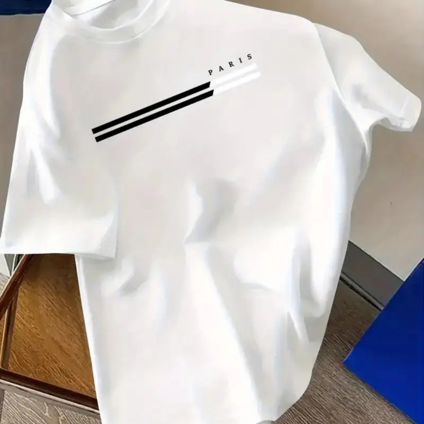 TEMU 's Pullover Casual T-shirt, Casual Shirt With Breathable Fabric, Solid Color Printed Quick-dry T-shirt, Loose Fit Stretchy Soft T-shirt, Striped