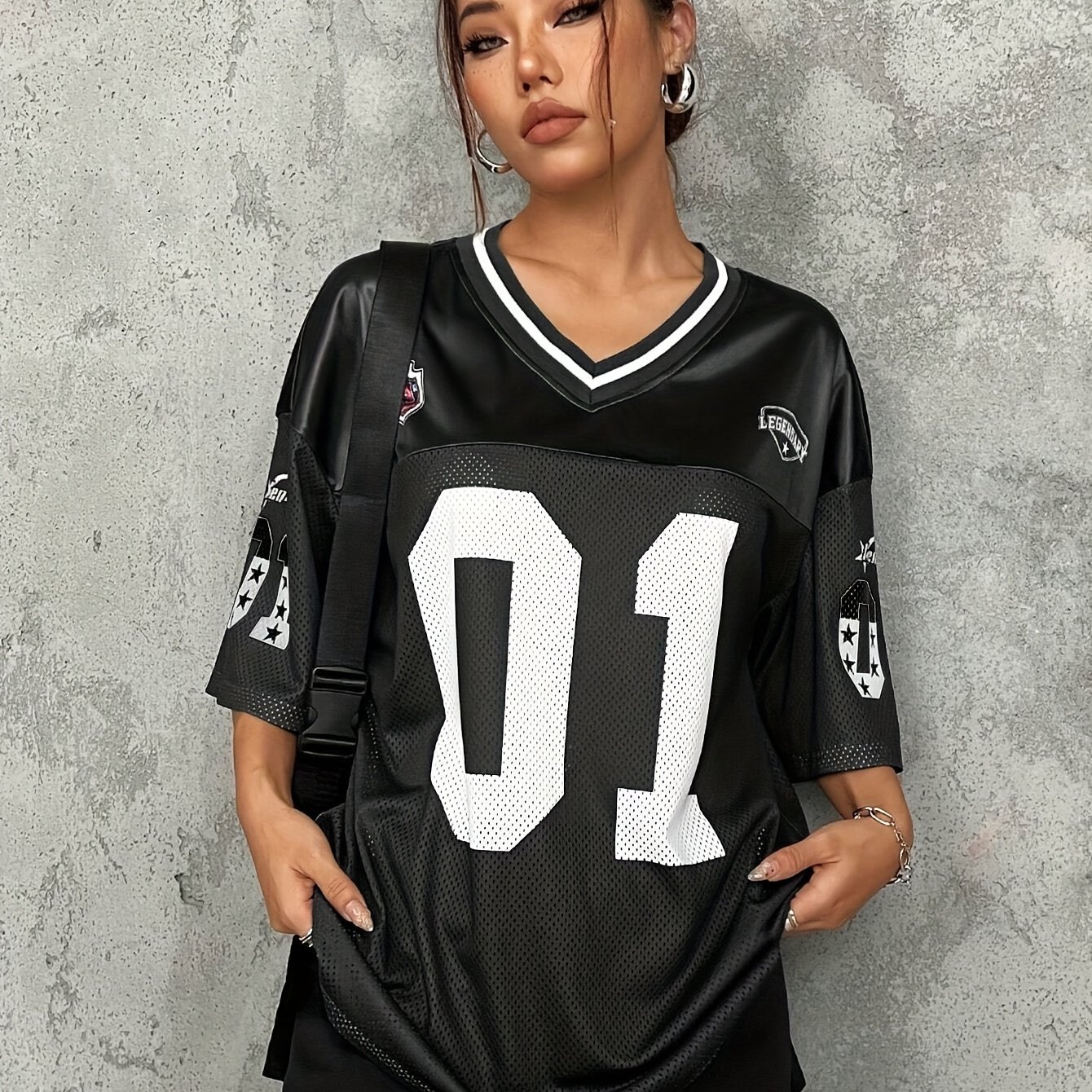 E-shop Europäisches und Amerikanisches Fashion V-Ausschnitt Sport-T-Shirt