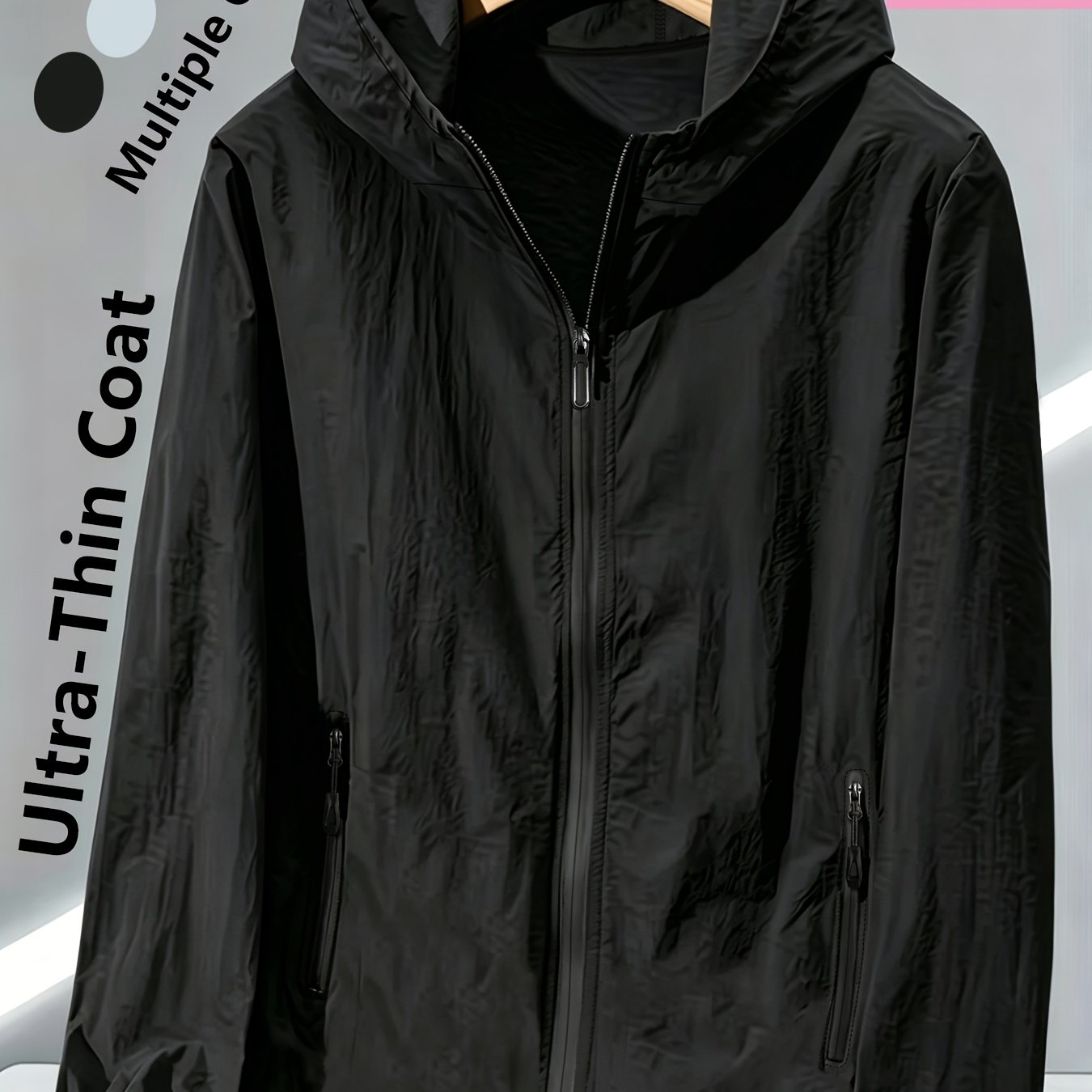 TEMU Womens Hooded Ultra-thin Skin Jacket Solid Color Summer Essential Fashion Casual Trendy Comfortable Lightweight Breathable Quick Dry Loose Fit