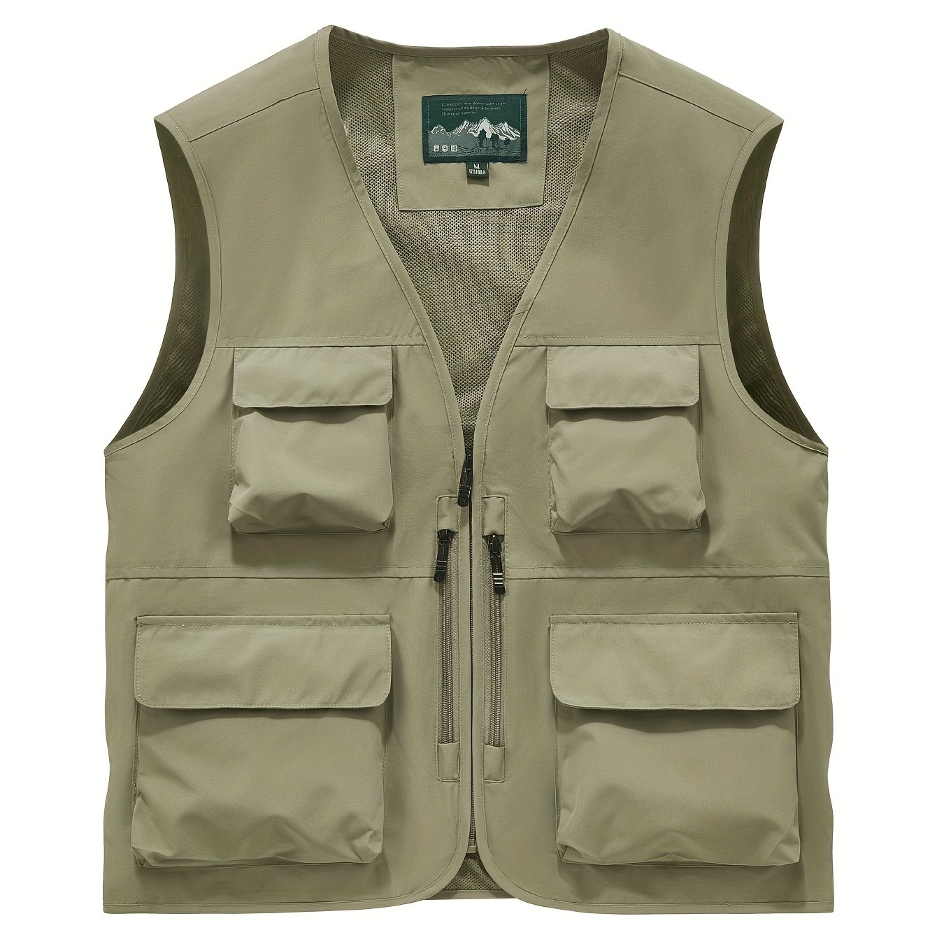 TEMU 2024 New Solid Color Casual Vest Men's Outdoor Mountaineering Multi-pocket Men's Jacket Easy And Lightweight Men's Jacket
