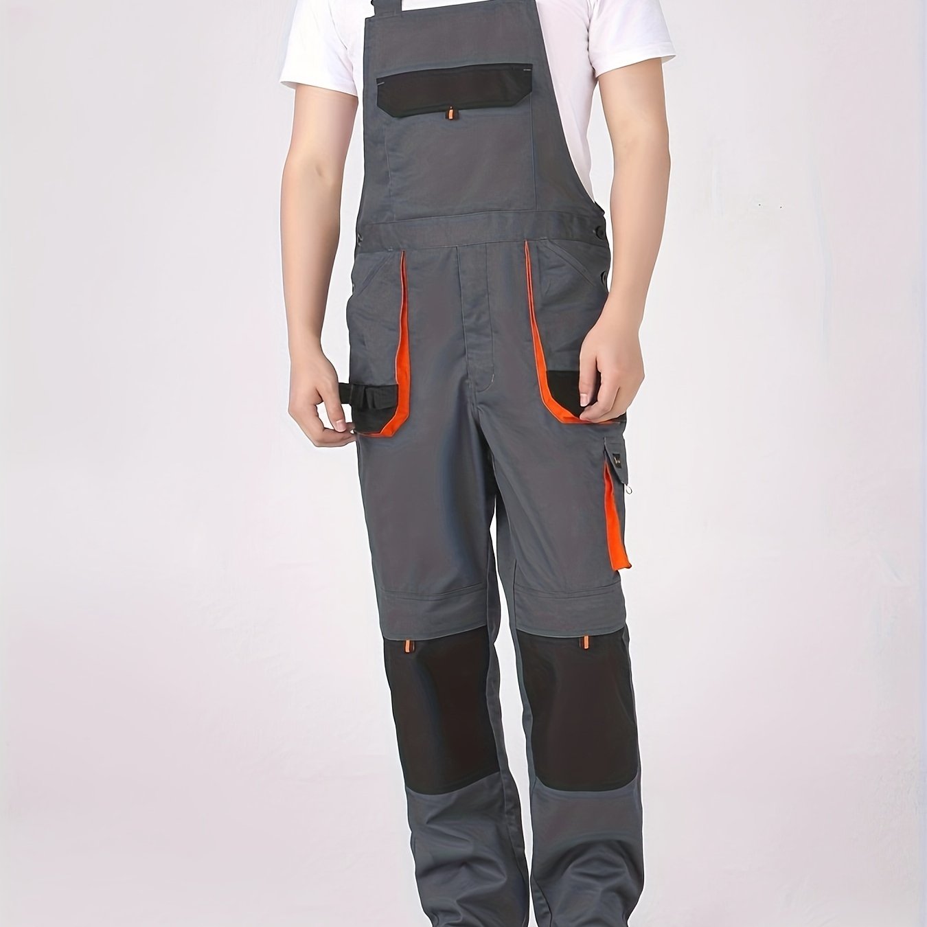 Ribbon Design Men's Drawstring Overalls Pockets Loose Trendy - Temu