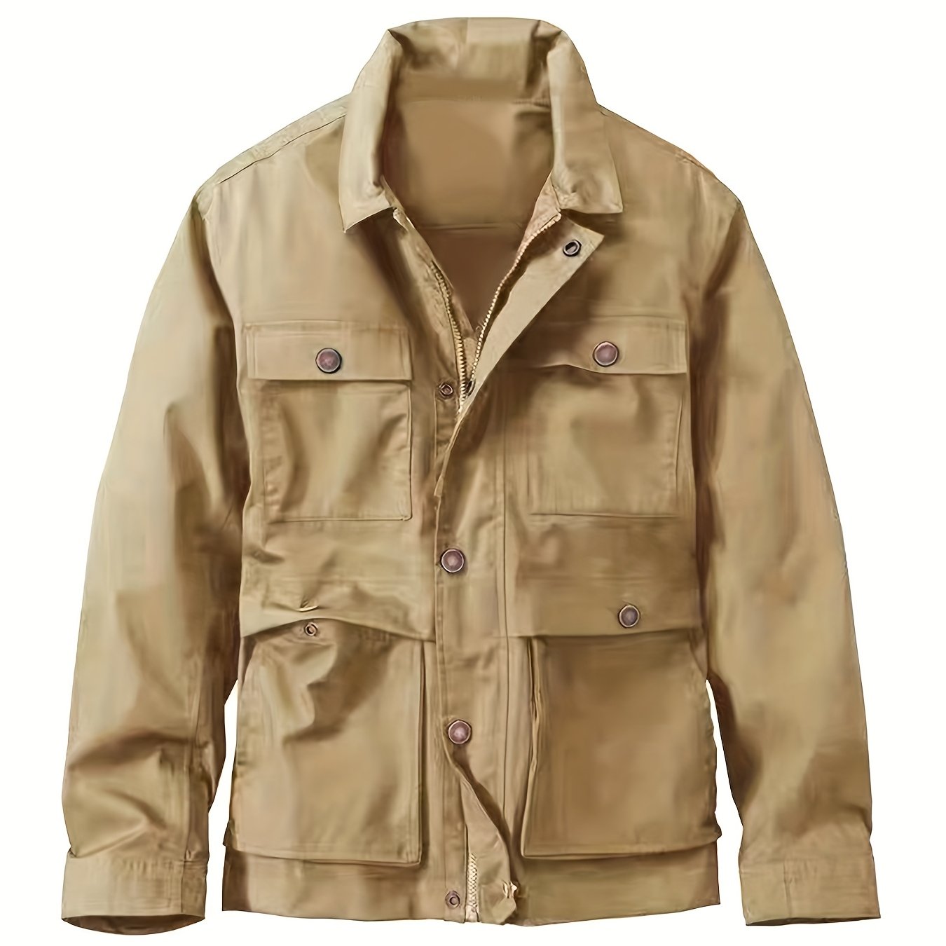 1vnt.vyriškadideliodydžiodarbokostiumostriukė-kasdieniostiliaus,vienspalvė,neelastingasaudinys,atvartinėapykaklė,įprastokirpimo,daugkišenių,užsegamaužtrauktuku,rudenssezoninėapranga,DIDELISDYDIS