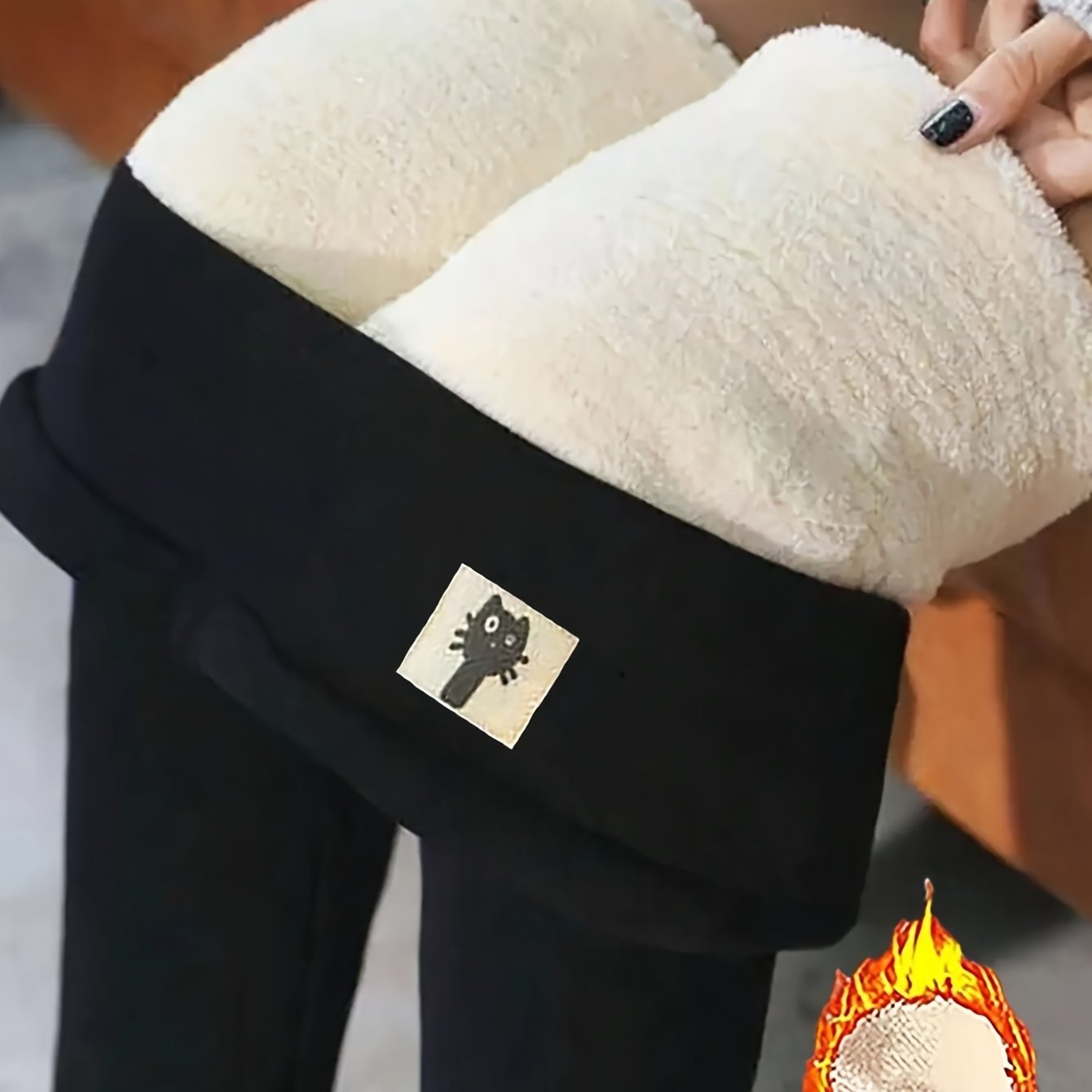 Winter Women's Leggings Warm Lining Velvet Thermal Pants High Waist Leggings Women' Color Comfortable Elastic Warm Trousers Women's Thermal Pants