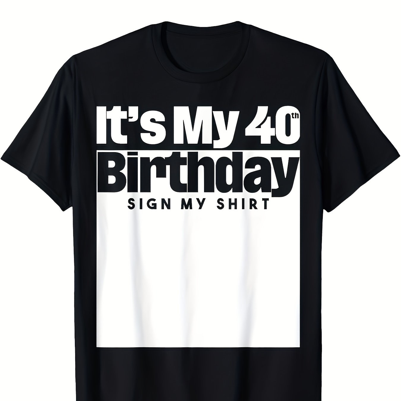 TEMU Logo For My 40th Birthday Celebrating My 40th Year Featuring Men's Graphic S That Are Humorous Breathable And Comfortable For Casual Wear Sports