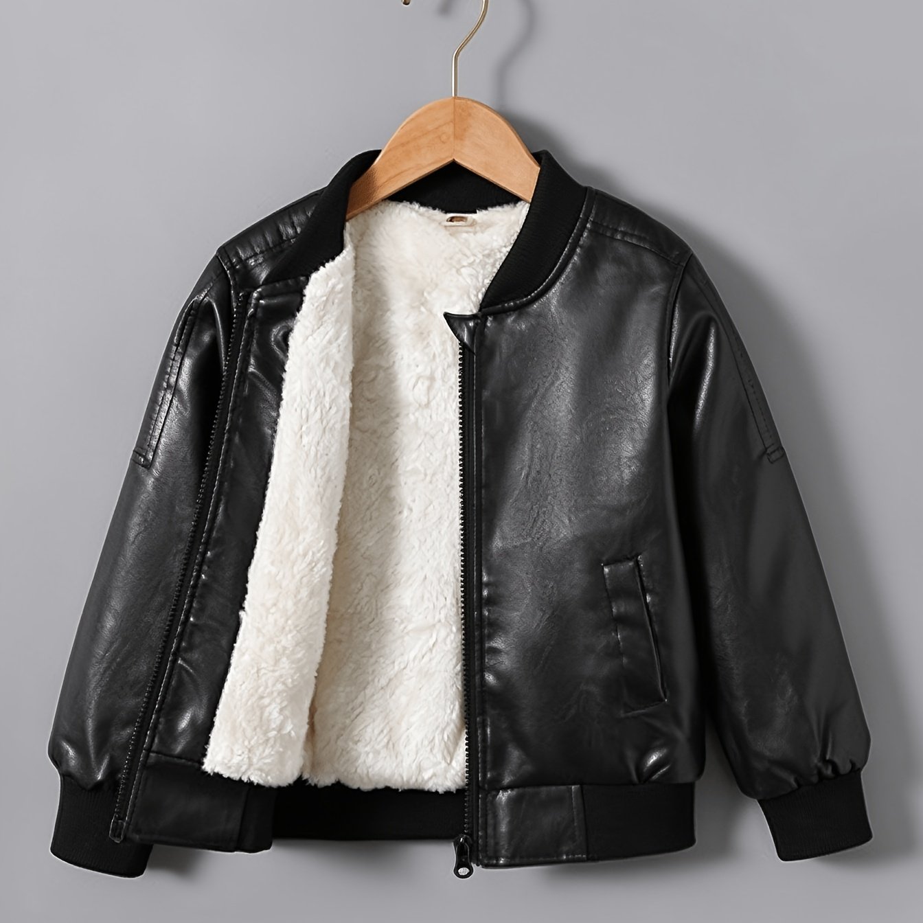 Image of Baby Boy Clothes New Autumn/winter 2025 Boys' -lined Zip-up Jacket, Back To School Essentials