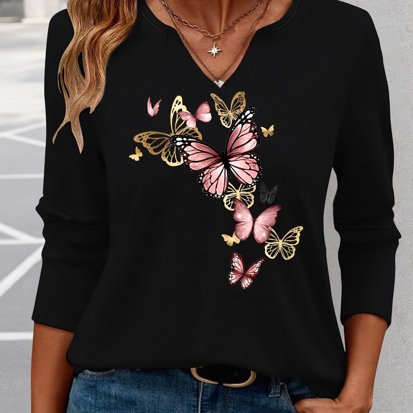 TEMU Pattern Print Crew Neck Short Sleeve 3744