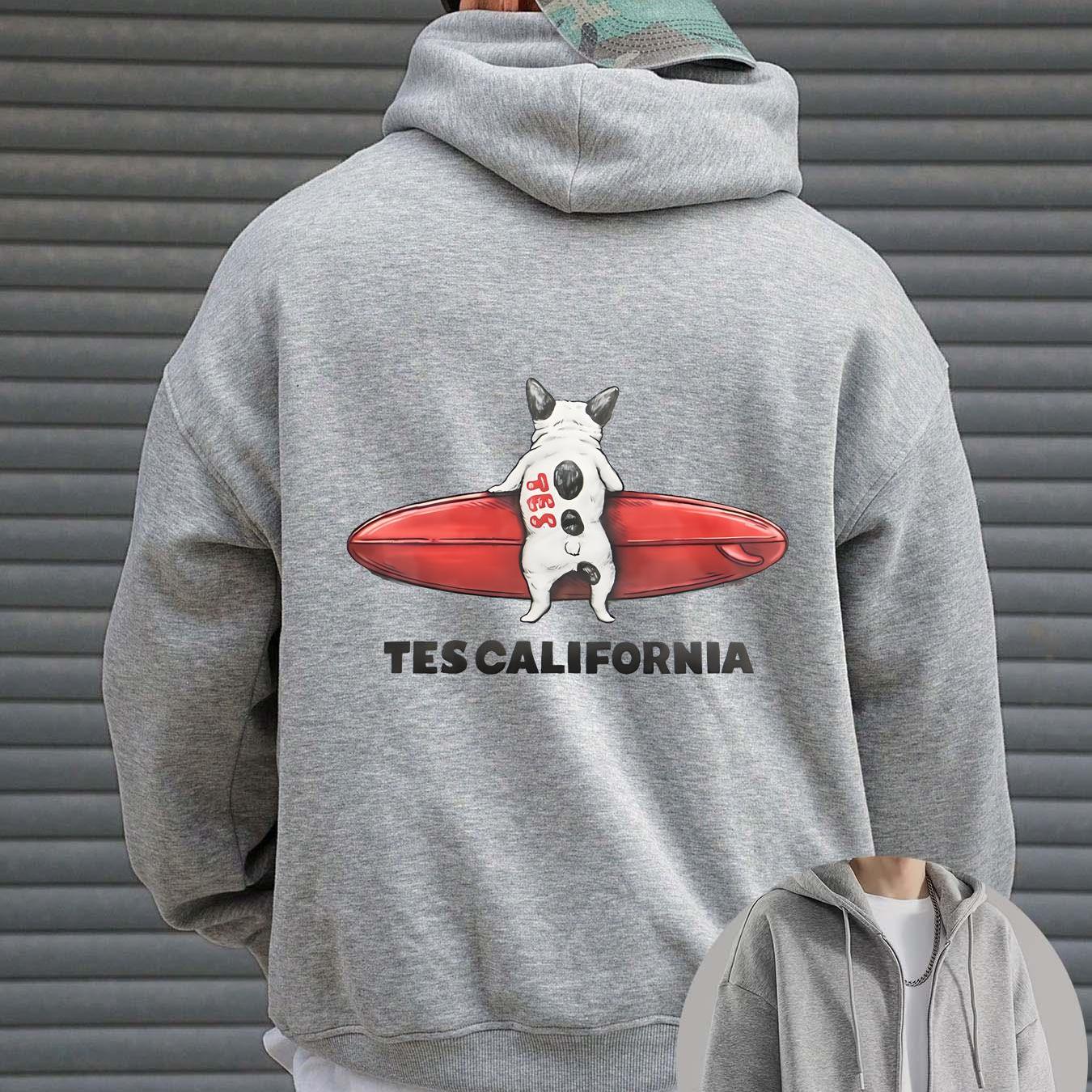 TEMU カジュアルなフレンチブルドッグのイラスト入り 男女兼用ジップアップパーカー/プルオーバー 犬好き向け 秋・冬・春に最適 カジュアルウェア・ストリートスタイル・街歩きに最適 ギフトにもどうぞ