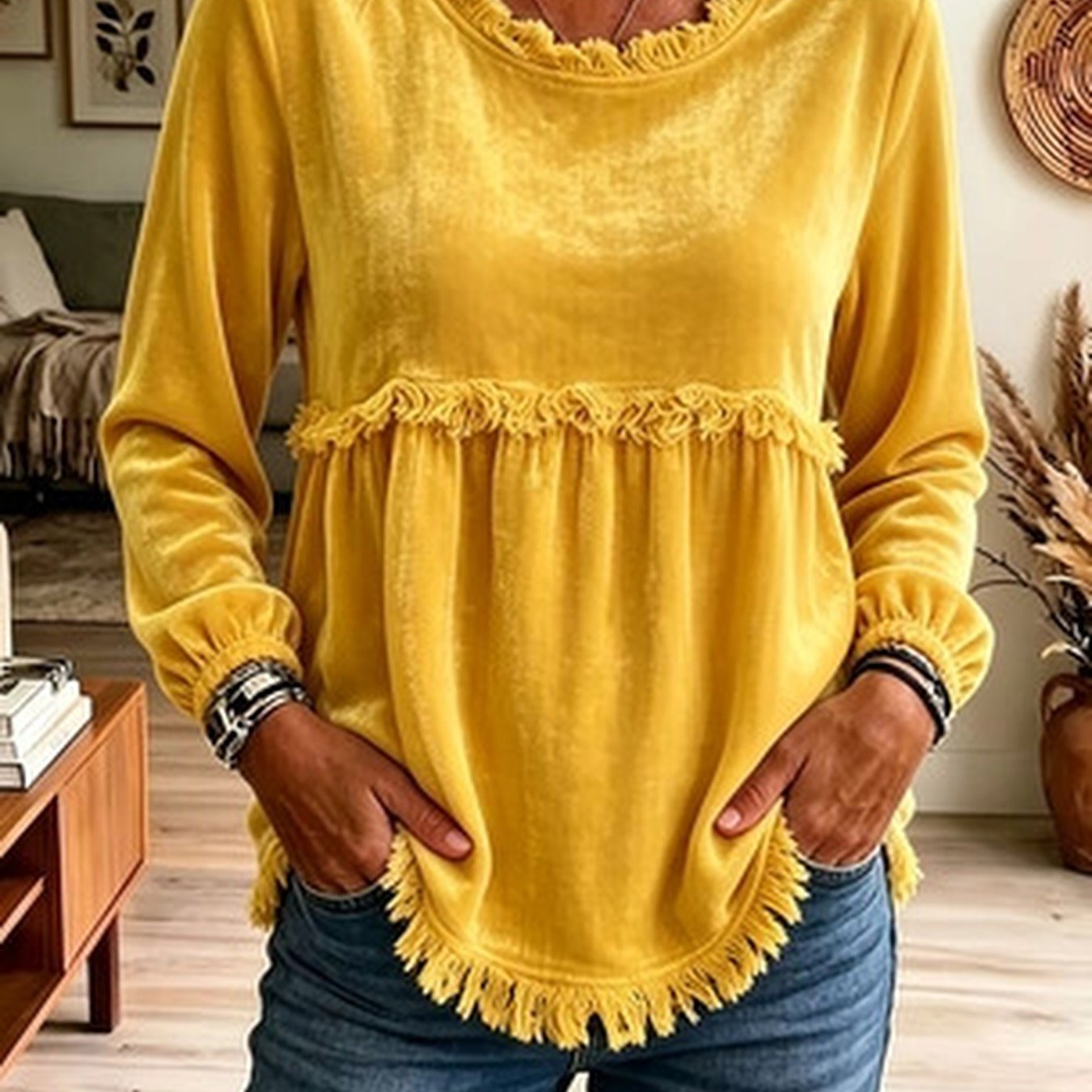 Casual Fashion Loose Lace Women's Top