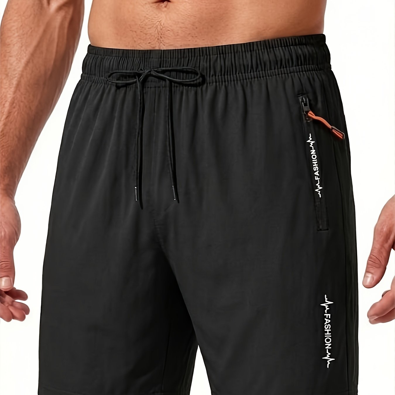 TEMU Men's And Women's Quick-dry Breathable Casual Sports Shorts - Lightweight Icy Fabric, Casual Summer Beach Outdoor Casual With Letter Print