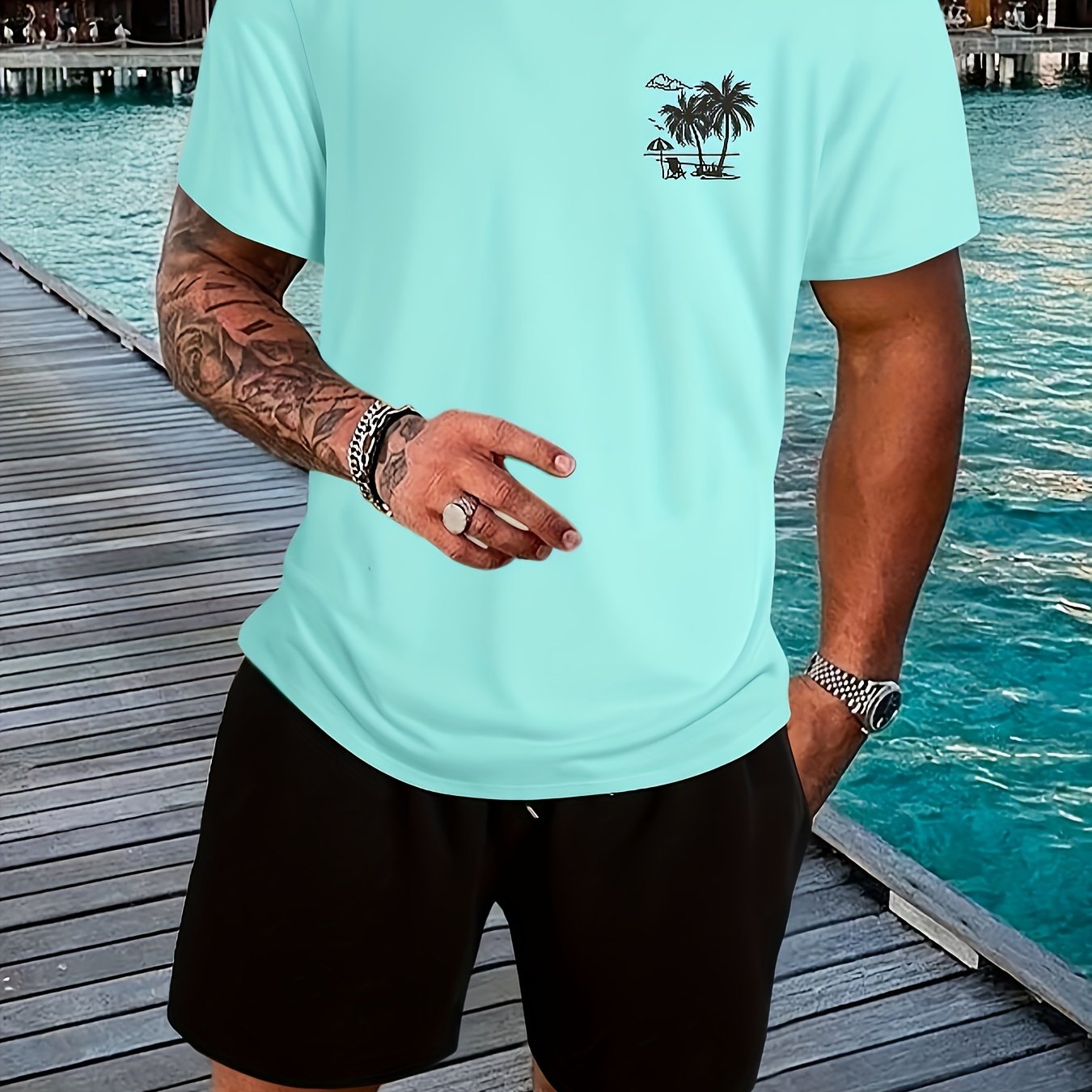 Image of 210g 100% Men' T-shirt