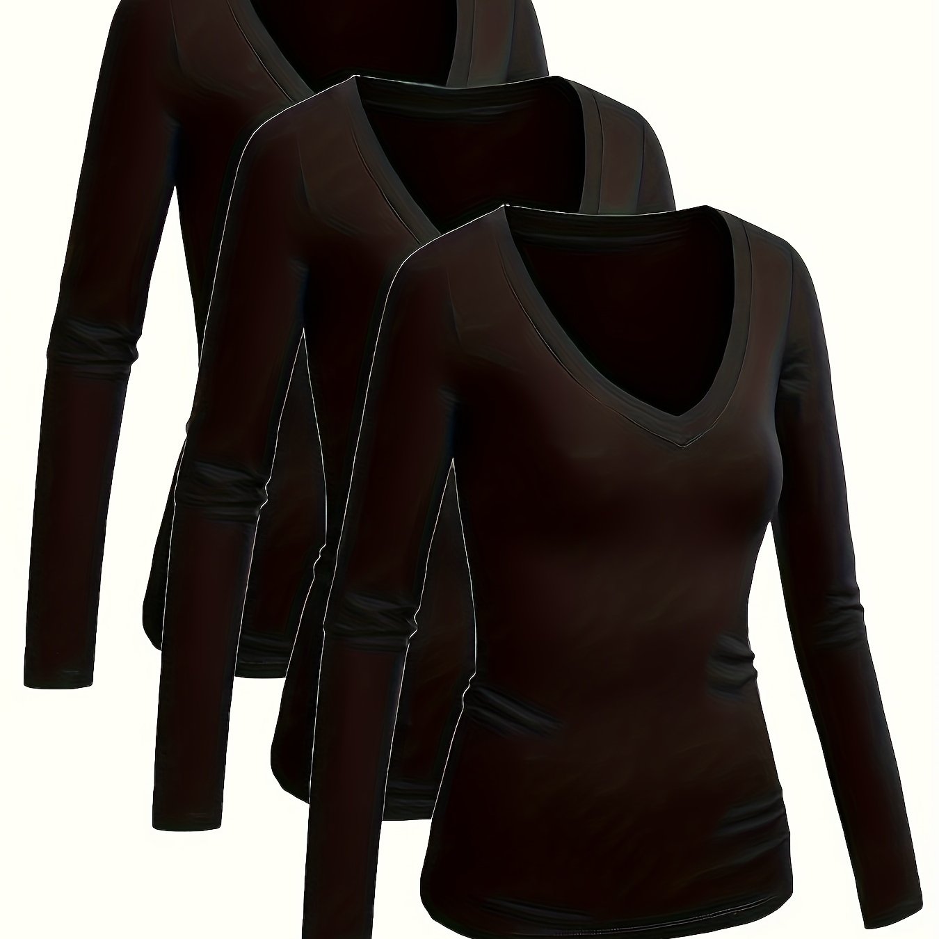 Plus Size - Plus Size - Spring And Autumn Orientation Ladies Fashion Casual Long Sleeve T-shirt Three-piece Set