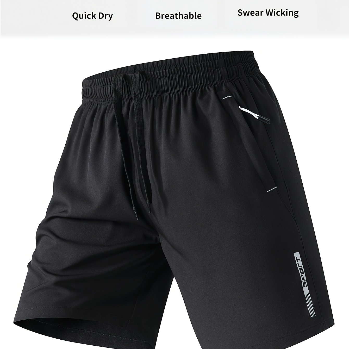 TEMU Men's Quick-dry Casual Shorts For Summer Sports And Fitness