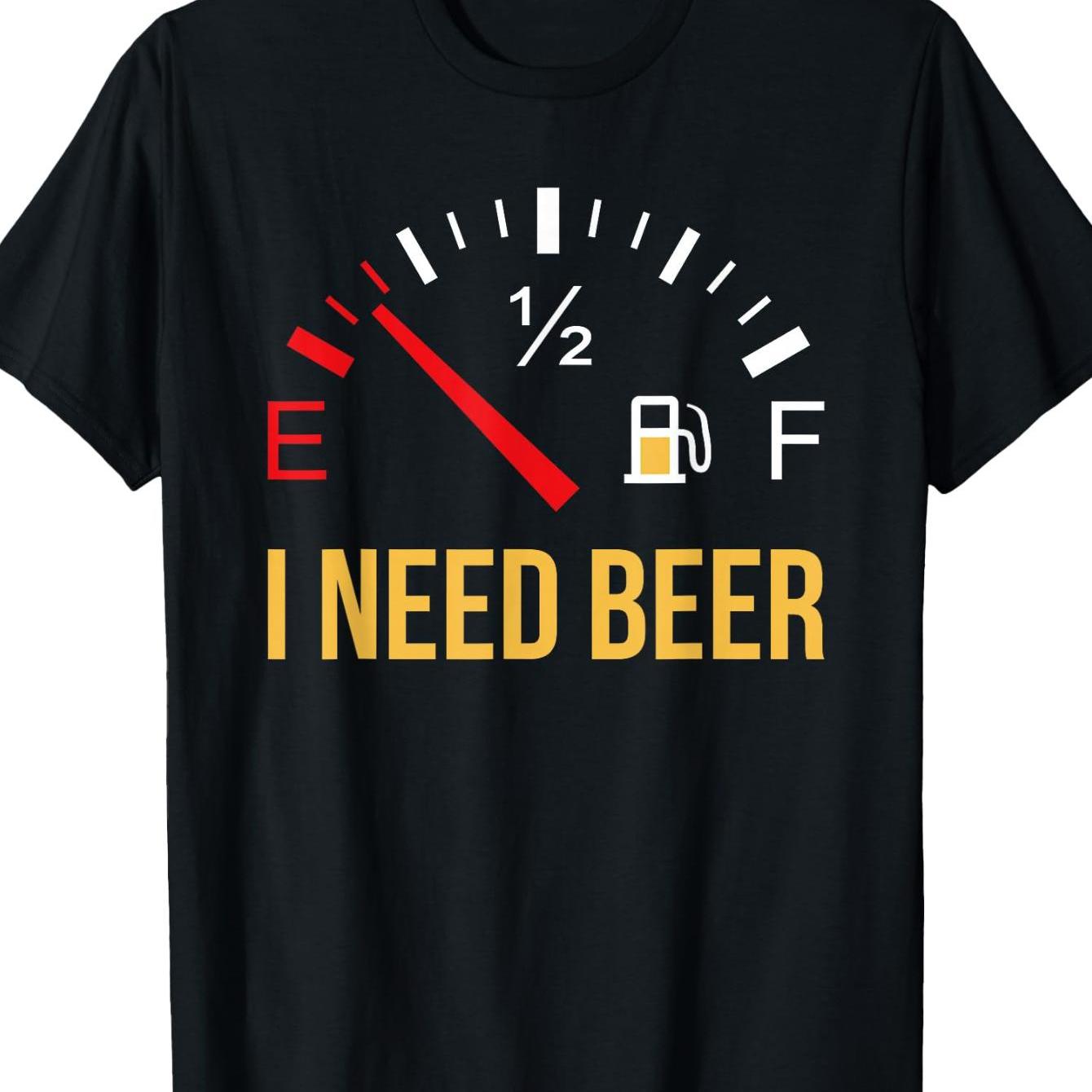 TEMU I Need Beer. Beer Party Design Gift T-shirt