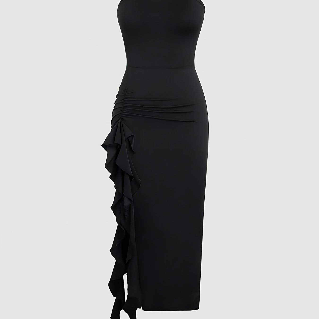 E-shop Elegantes Damenkleid, Schulterfreies Bodycon Maxikleid, Langes Kleid