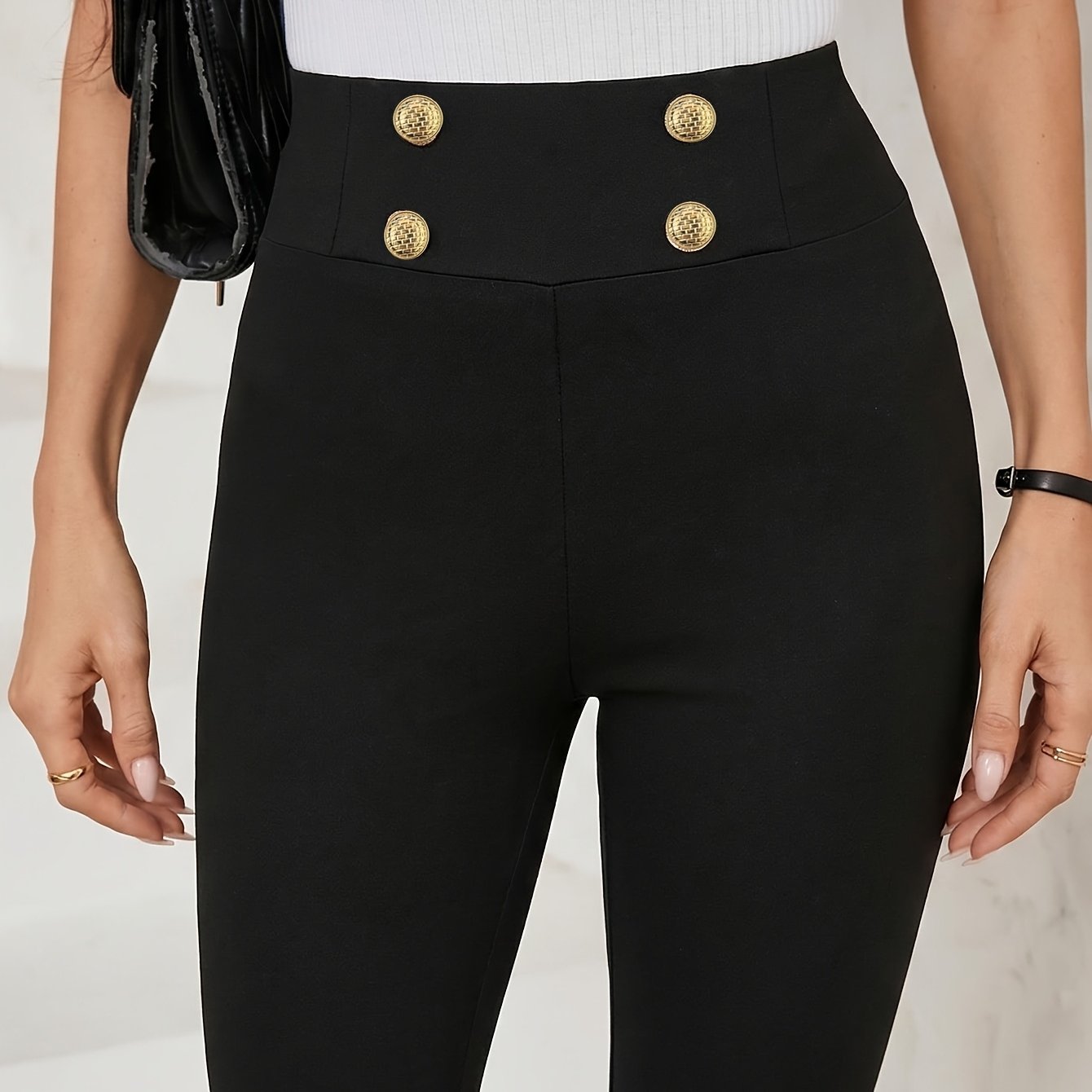 E-shop Einfarbige Caprihose, elastische, kurze Leggings für Damen
