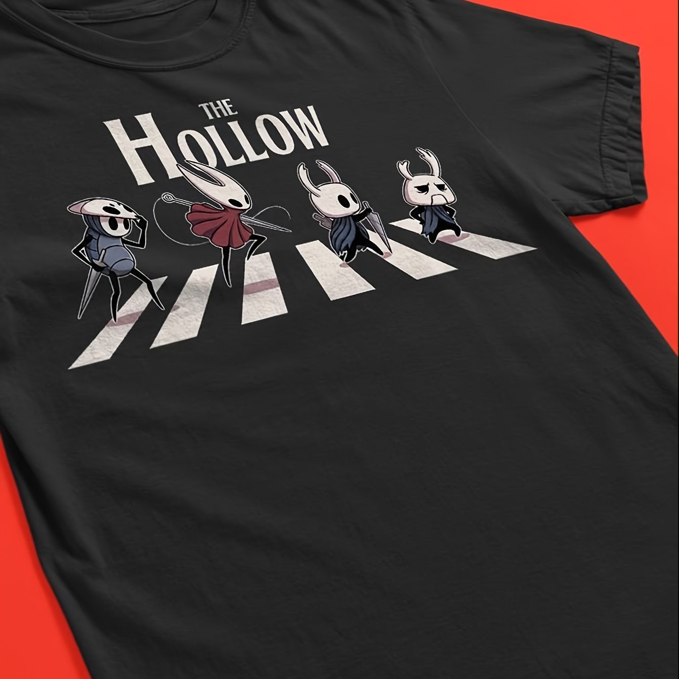 Image of H- Crew Tee | Gamer Gift Shirt, Tee, Indie Game Gifts, Gothic Aesthetic Gaming Tee, Casual Crew Neck, Stretch Fabric, Regular Fit For Men, Print Pattern