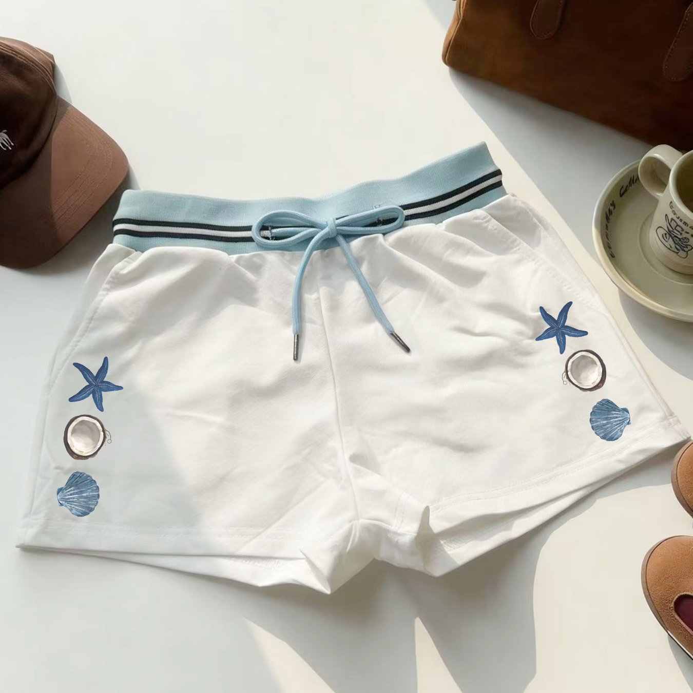 TEMU Casual Shorts With Drawstring Waist, Perfect For Summer Sports And Everyday Wear