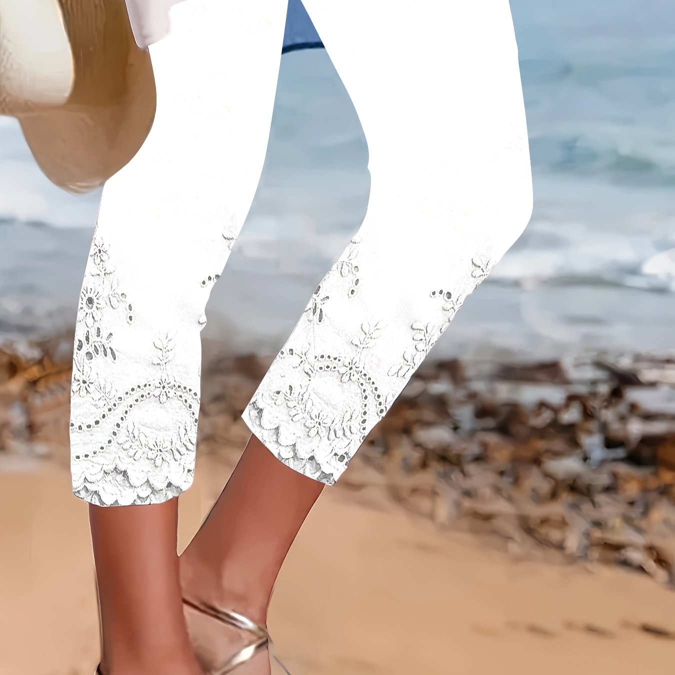 E-shop Directed Style; Sommer Neuzugänge; Elegante Freizeitmode; Tragbare Leggings mit hoher Taille, elastischem, bedrucktem, figurbetontem