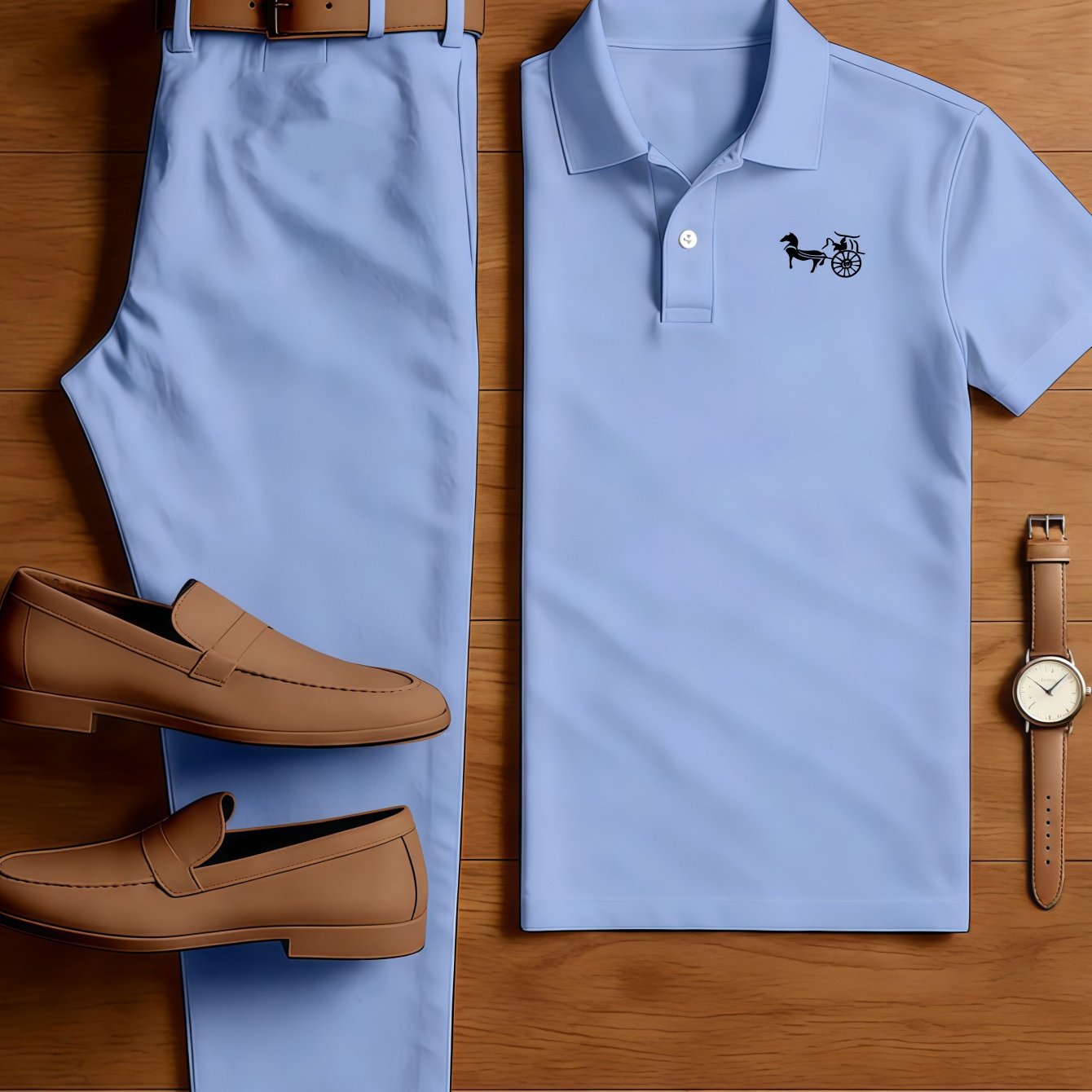 Image of 2pcs Set: Men's Casual Sportswear - Short-sleeve Shirt And Drawstring Pants (multiple Colors ), Plus Size