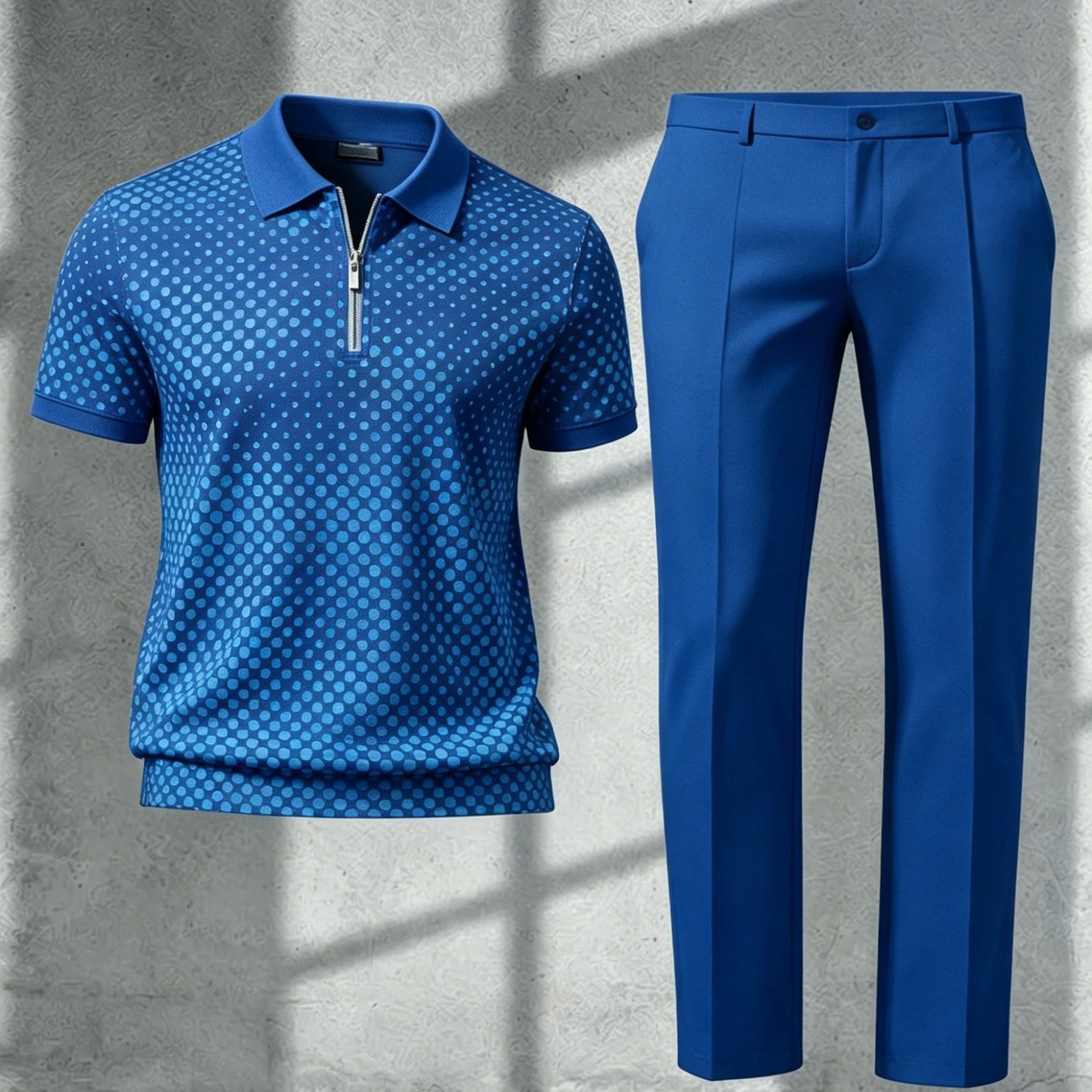 Image of Teenagers' Casual Short-sleeve And Long-pants Set, Geometric Design, Suitable For Going Out And , Loose And Comfortable Outfit, Wear, Teen Gift, For Outdoor, For Teenager