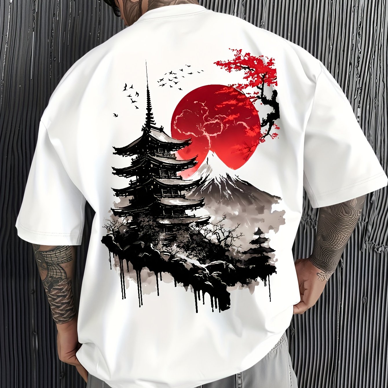 TEMU Plus-size Casual Men's Short-sleeve T-shirt With Design, , Suitable For Outdoor Sports And Fitness Enthusiasts. The Fabric Is Soft, Comfortable,