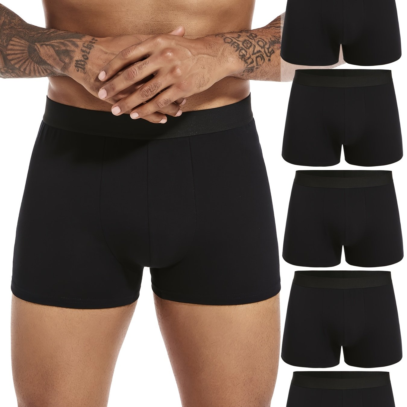 5pcs Pc Black Cotton Boxer Shorts Men Underwear Soft Male Underpants For Men Boxershorts Sports Soft Comfortable Brand High Quality