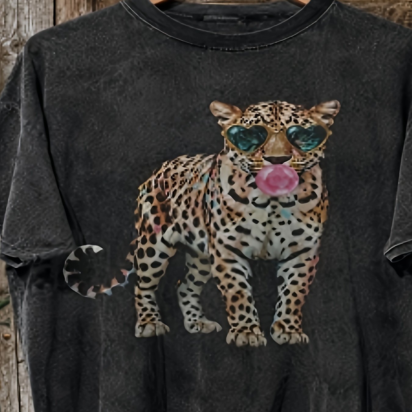 TEMU 230g Washed Women's Vintage T-shirt 90s Retro Graphic Tee Crew Neck Short Sleeve Y2k Top Casual Fashion Basic For Work Vacation Casual Attire