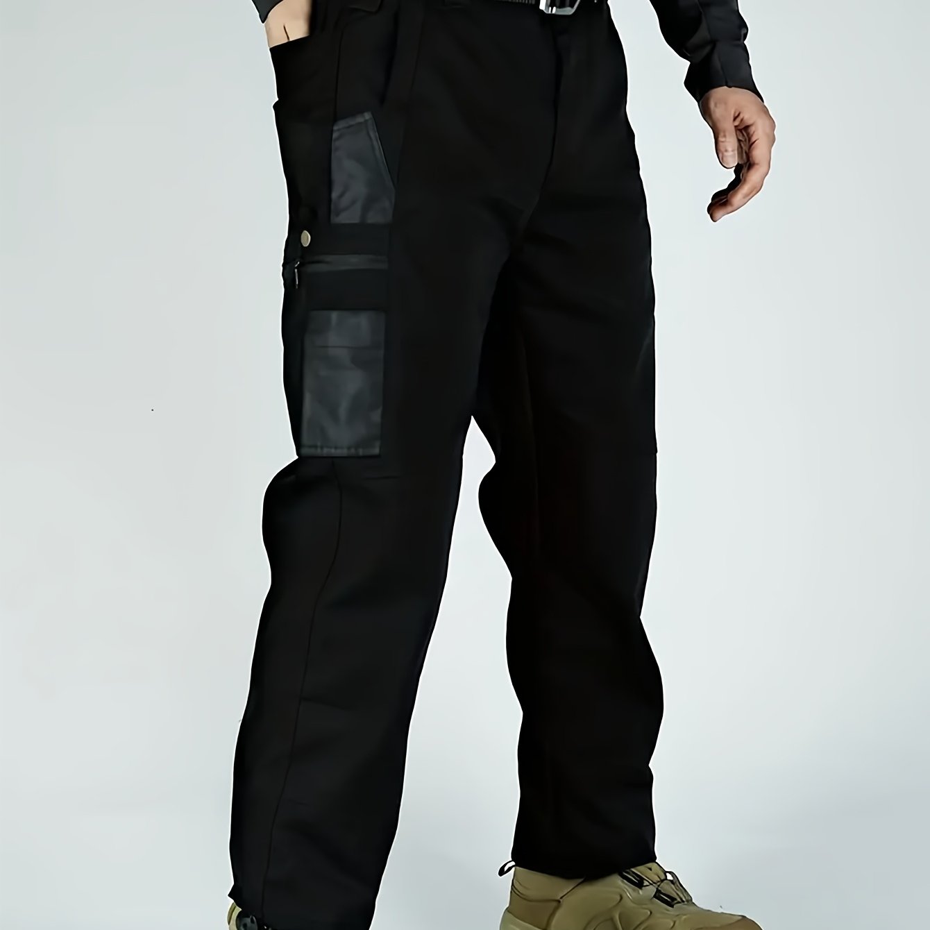 TEMU Men's Tactical Cargo Pants - Quick-dry Lightweight, Multi-, Regular Fit For Hiking, Camping, (belt Not Included), Hiking Pants, , Rugged Style, Scratch Resistant Material, Utility Trousers