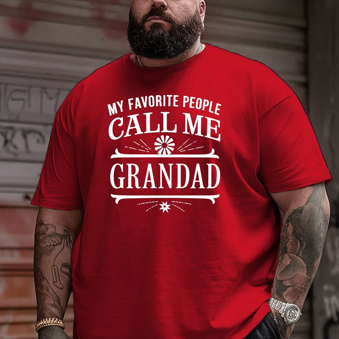 TEMU People Grandad New Large Size Short-sleeved T-shirt Printed Loose Bottoming Shirt For Size Spring And Summer Round Neck Casual Versatile Top