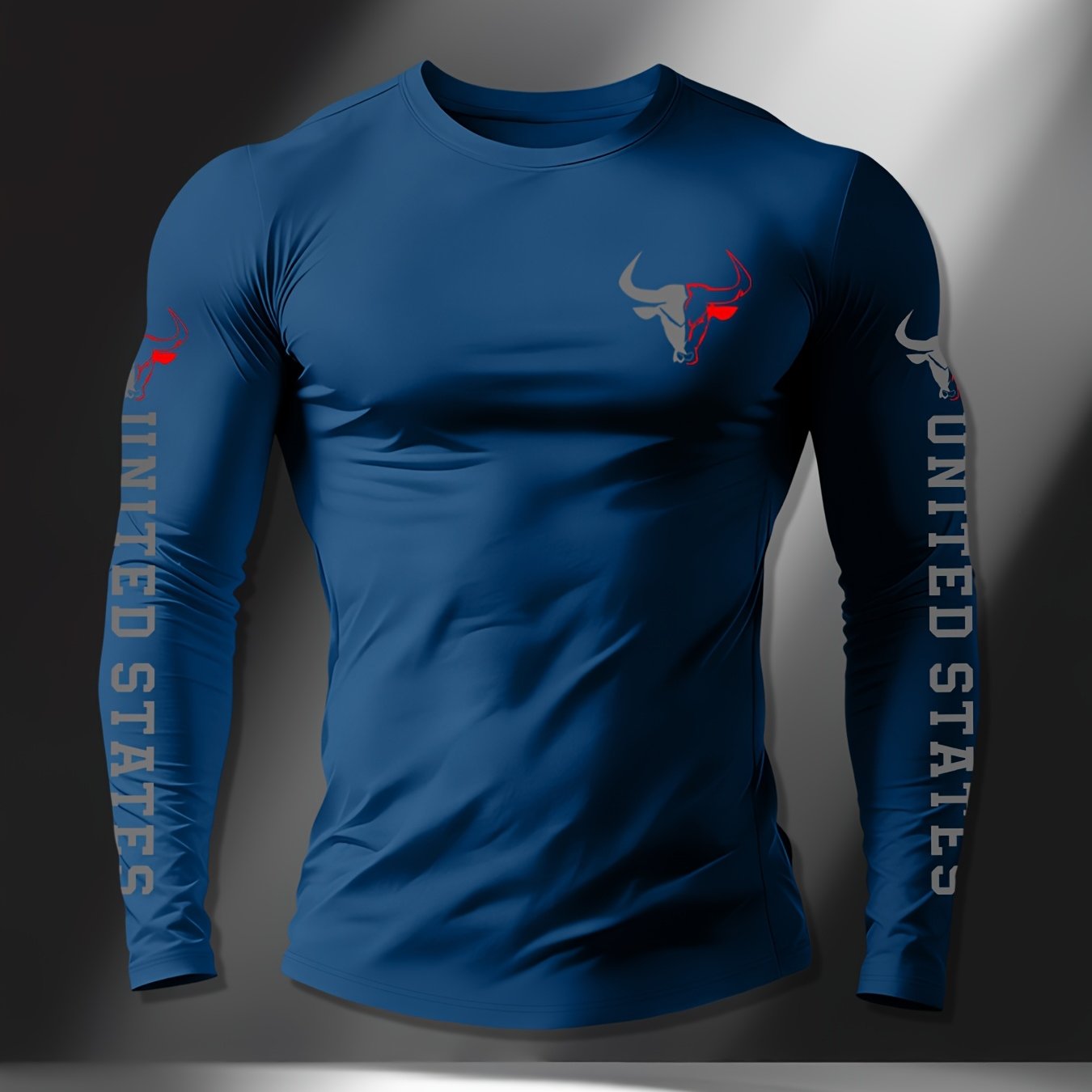 TEMU Men's Long Sleeve T-shirt With Print, Regular Spring/autumn Sleeve Top, Outdoor Casual Top