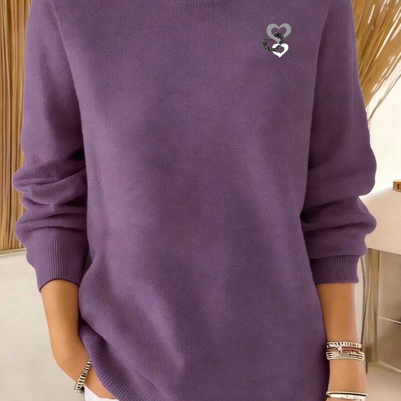 TEMU Autumn And Winter Women's Pullover Sweater, Simple And Versatile, And, Outerwear And Innerwear Top